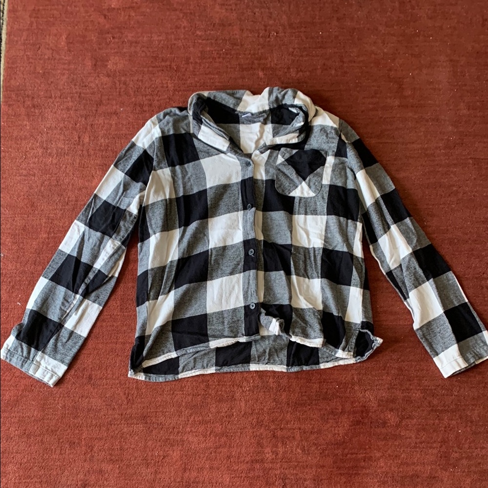 Black and White Plaid PJ set